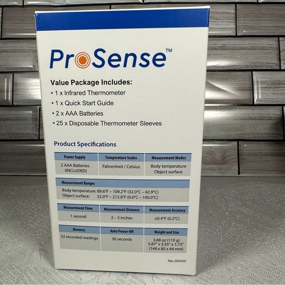 NEW ProSense Non-Contact Infrared Thermometer Value Pack - Picture 2 of 3